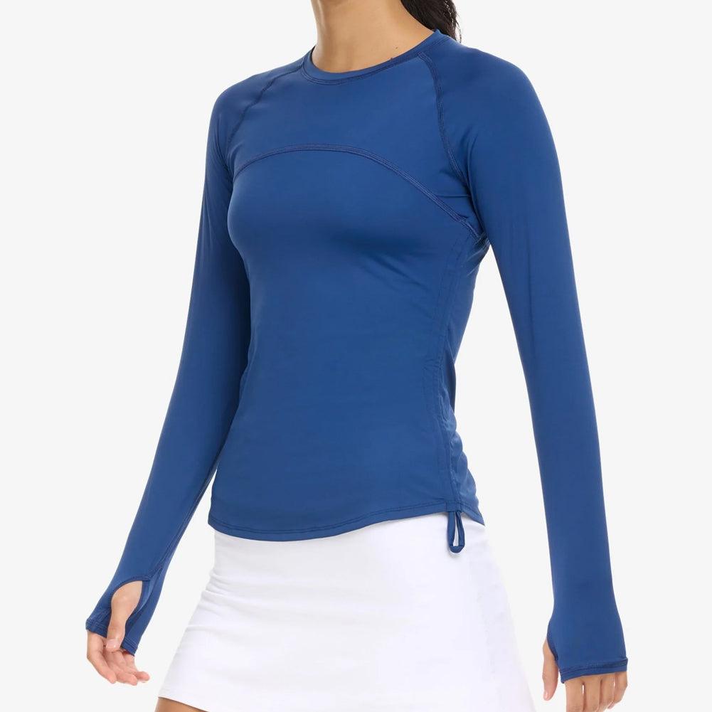 Women's Drawstring Long Sleeve Tennis Crew - Bell Racket Store