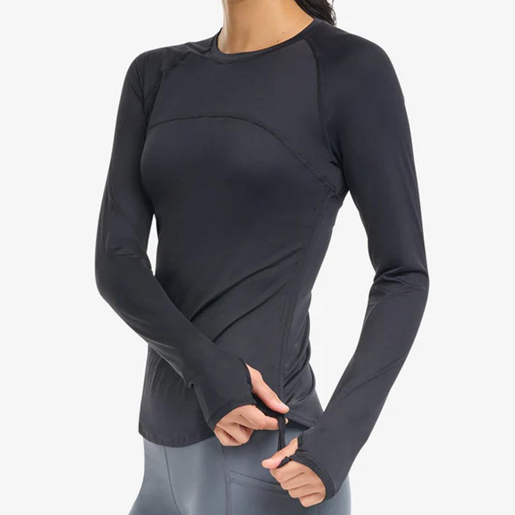 Women's Drawstring Long Sleeve Tennis Crew - Bell Racket Store