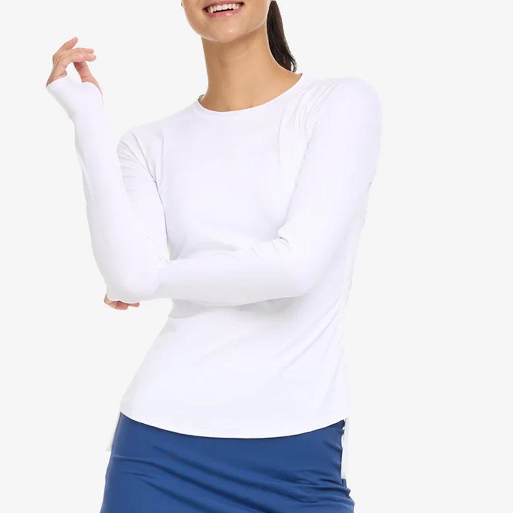 Women's Drawstring Long Sleeve Tennis Crew - Bell Racket Store