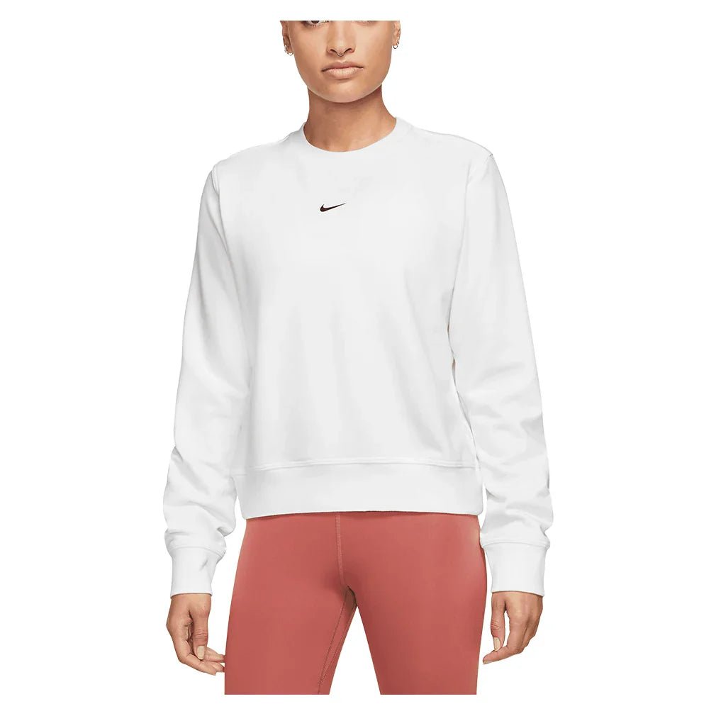 Women's Dri - Fit One Crew - Neck French Terry Sweatshirt White - Bell Racket Store