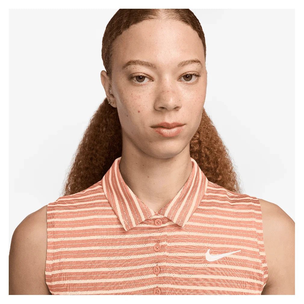 Women's Dri - Fit Victory Sleeveless Striped Tennis Polo - Bell Racket Store