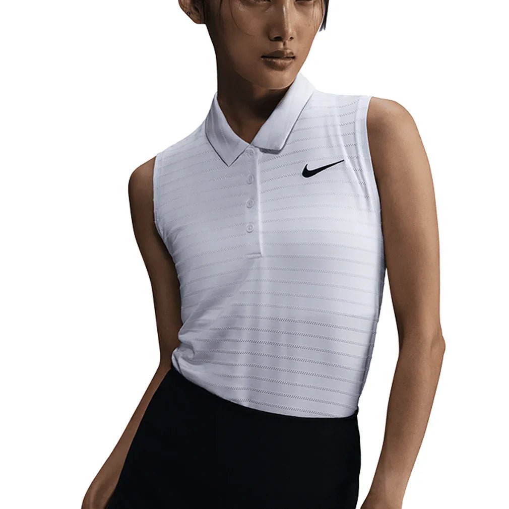 Women's Dri - Fit Victory Sleeveless Striped Tennis Polo - Bell Racket Store