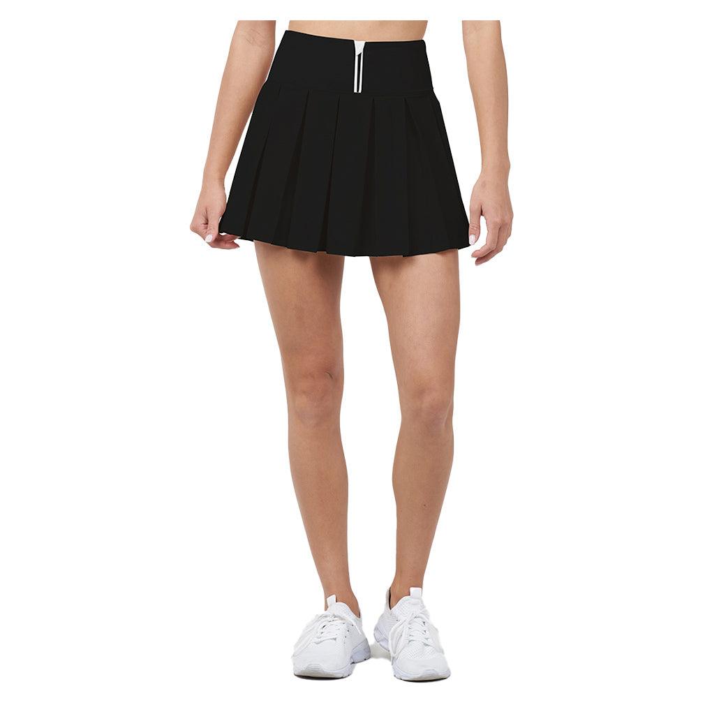 Women's Endure Piped Pleated Tennis Skort Black - Bell Racket Store