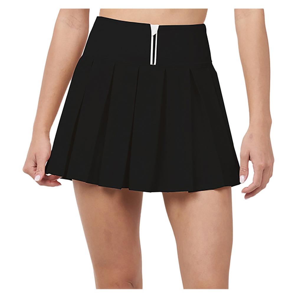 Women's Endure Piped Pleated Tennis Skort Black - Bell Racket Store