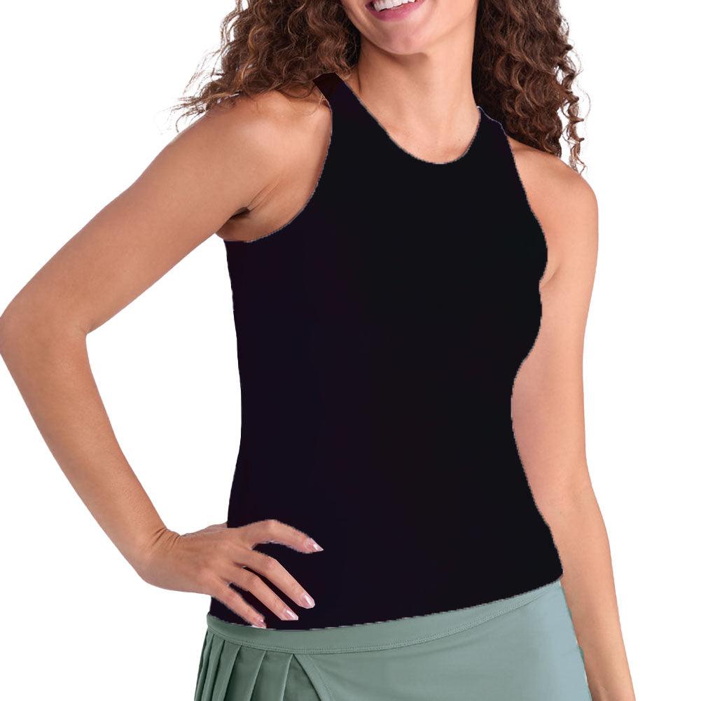 Women's Foundation Hi - Neck Tennis Tank Onyx - Bell Racket Store