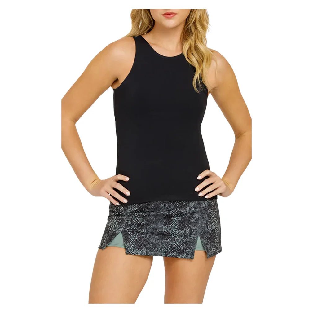 Women's Foundation Hi - Neck Tennis Tank Onyx - Bell Racket Store