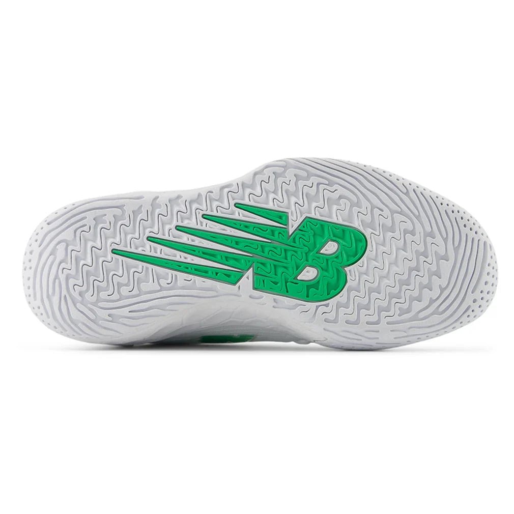 Women's Fresh Foam X CT - Rally B Width Tennis Shoes White and Green Apple - Bell Racket Store