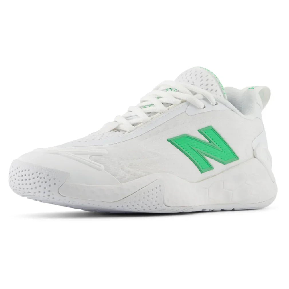 Women's Fresh Foam X CT - Rally B Width Tennis Shoes White and Green Apple - Bell Racket Store