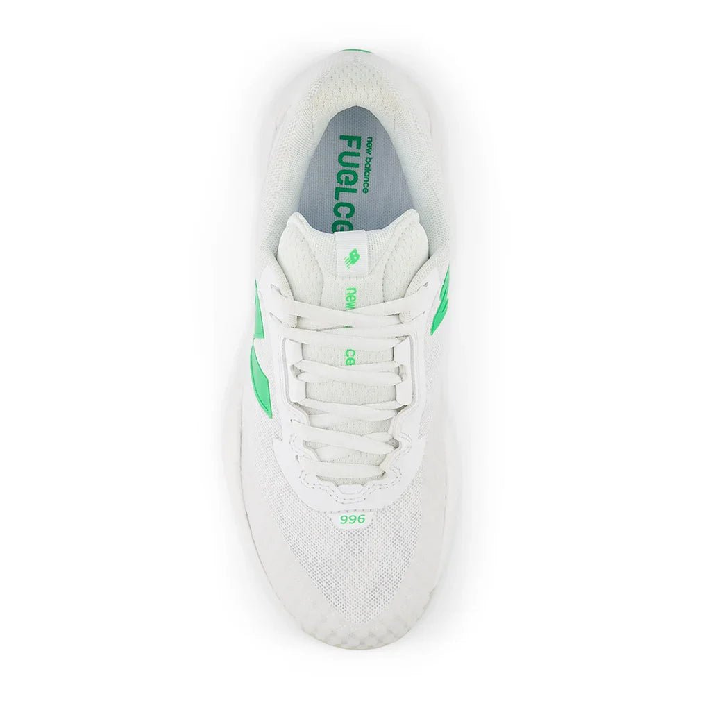 Women's FuelCell 996v6 B Width Tennis Shoes White and Green Apple - Bell Racket Store