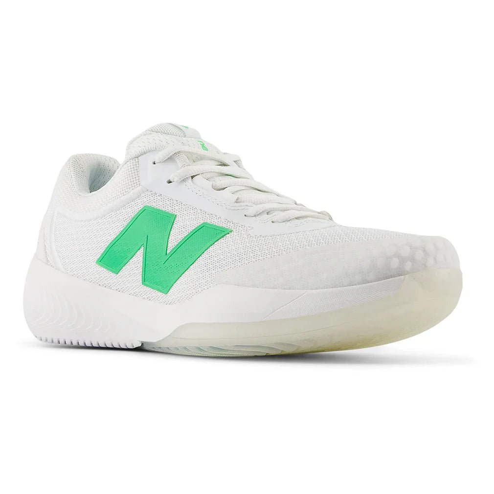 Women's FuelCell 996v6 B Width Tennis Shoes White and Green Apple - Bell Racket Store