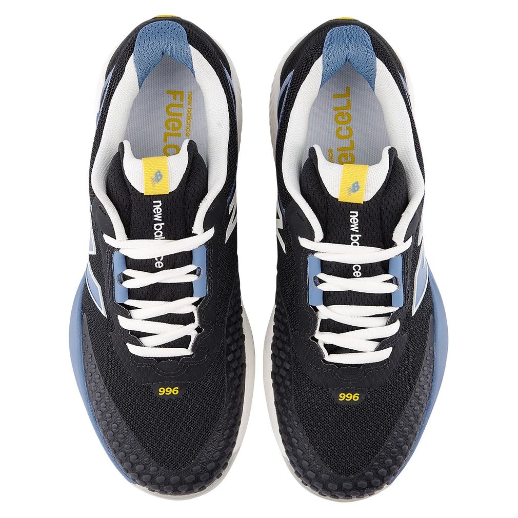 Women's FuelCell 996v6 D Width Tennis Shoes Black and Blue Gemstone - Bell Racket Store