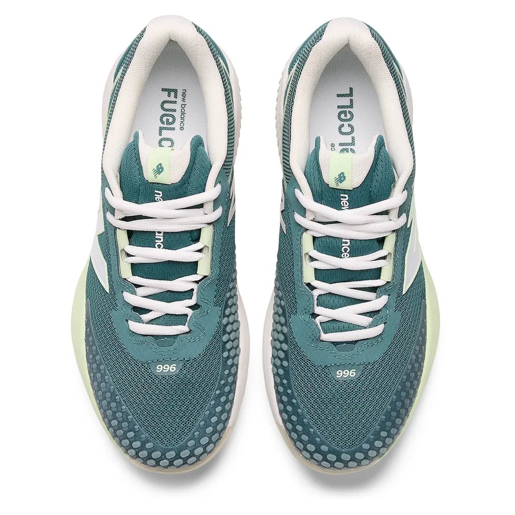 Women's FuelCell 996v6 D Width Tennis Shoes New Spruce and White - Bell Racket Store