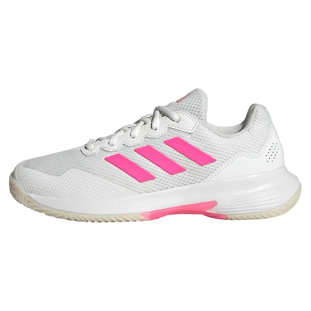 Women's GameCourt 2 Tennis Shoes Core White and Lucid Pink - Bell Racket Store