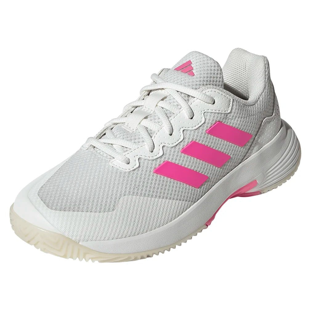 Women's GameCourt 2 Tennis Shoes Core White and Lucid Pink - Bell Racket Store
