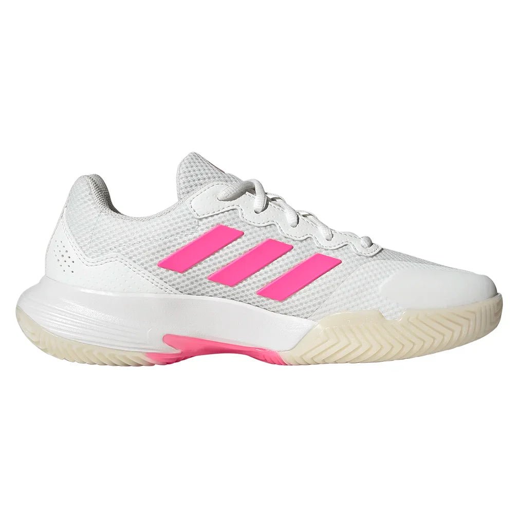 Women's GameCourt 2 Tennis Shoes Core White and Lucid Pink - Bell Racket Store