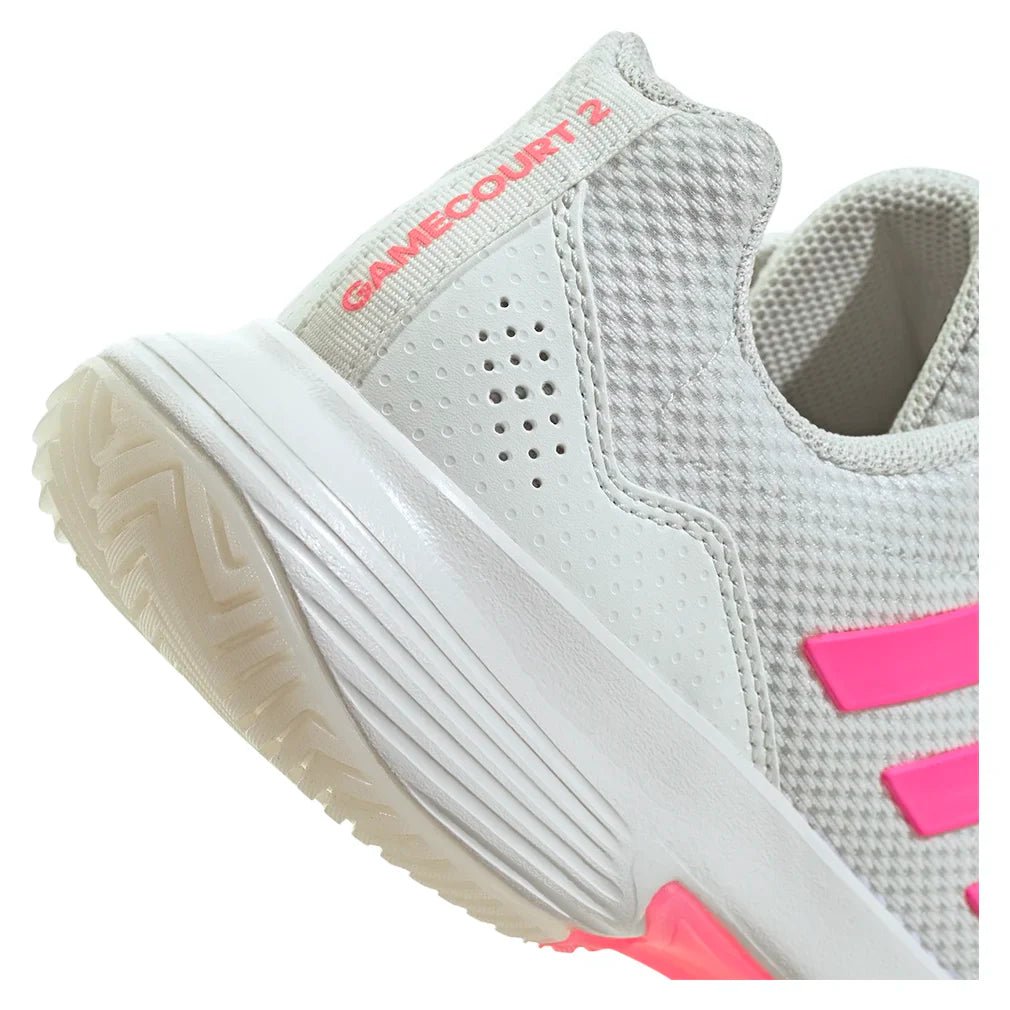 Women's GameCourt 2 Tennis Shoes Core White and Lucid Pink - Bell Racket Store