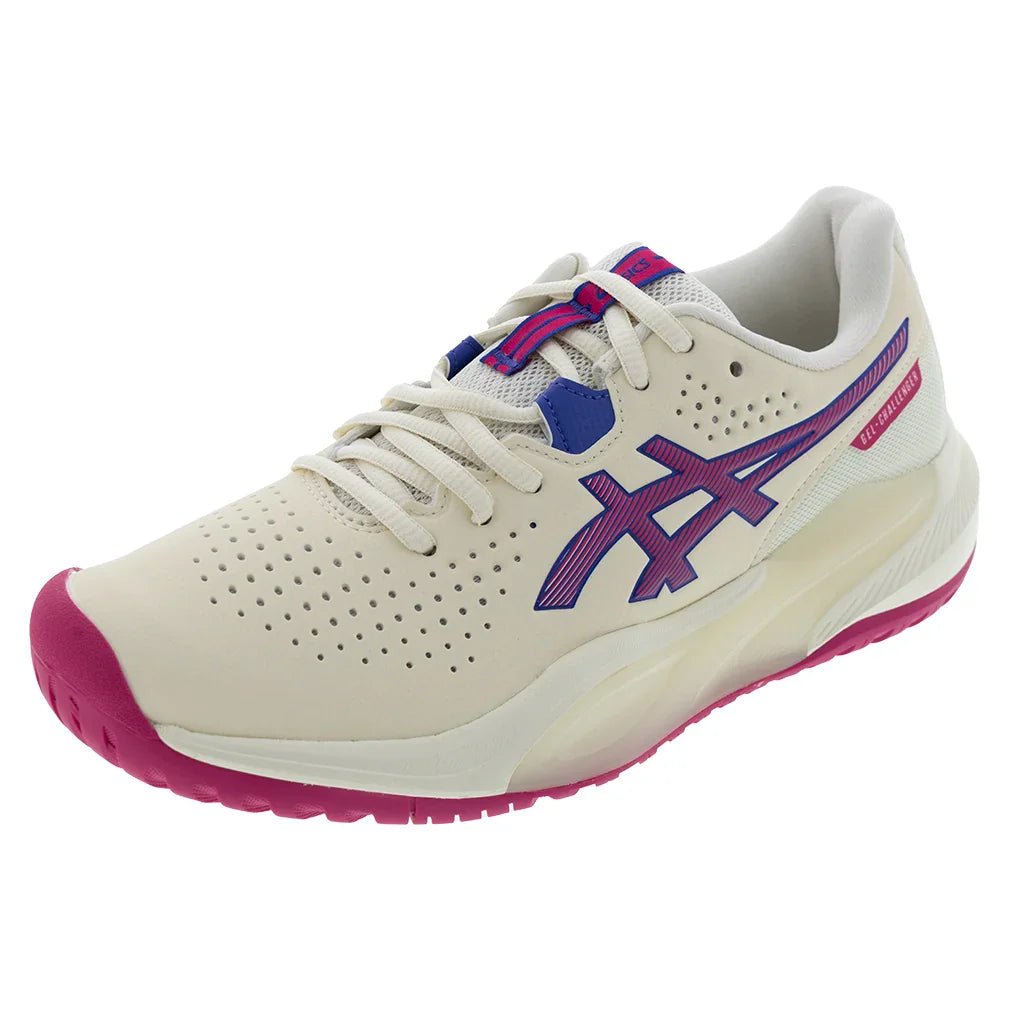 Women's GEL - Challenger 15 Tennis Shoes Cream and Bright Rose - Bell Racket Store