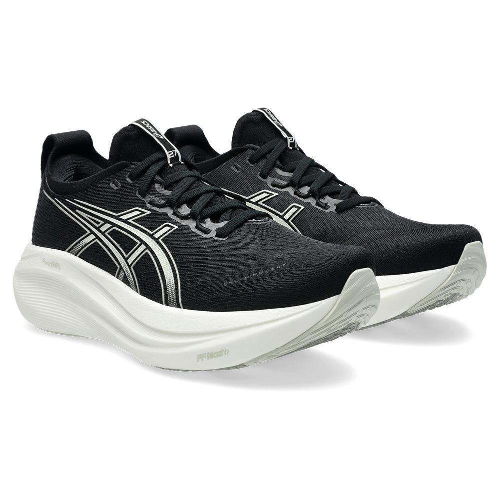 Women's GEL - Nimbus 27 Running Shoes Black and Lake Grey - Bell Racket Store