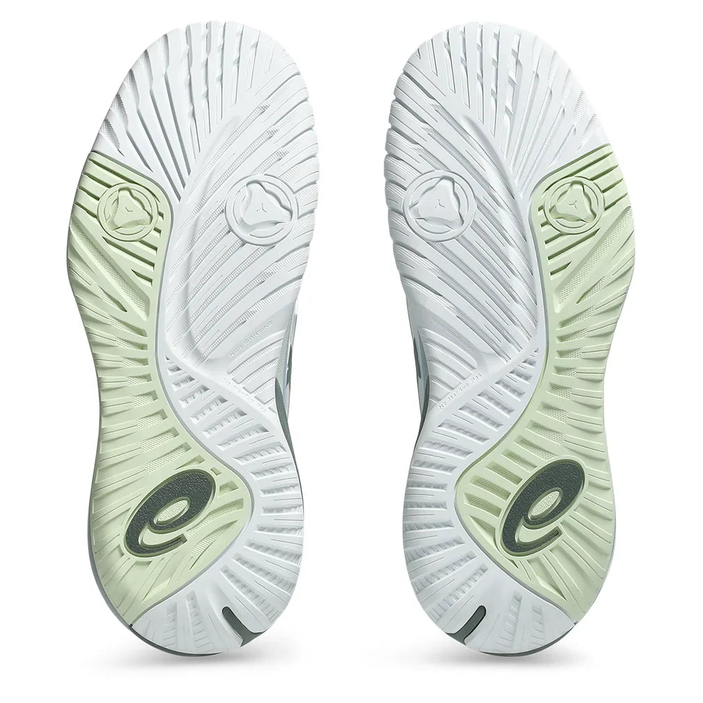 Women's GEL - Resolution X Tennis Shoes White and Monument Blue - Bell Racket Store