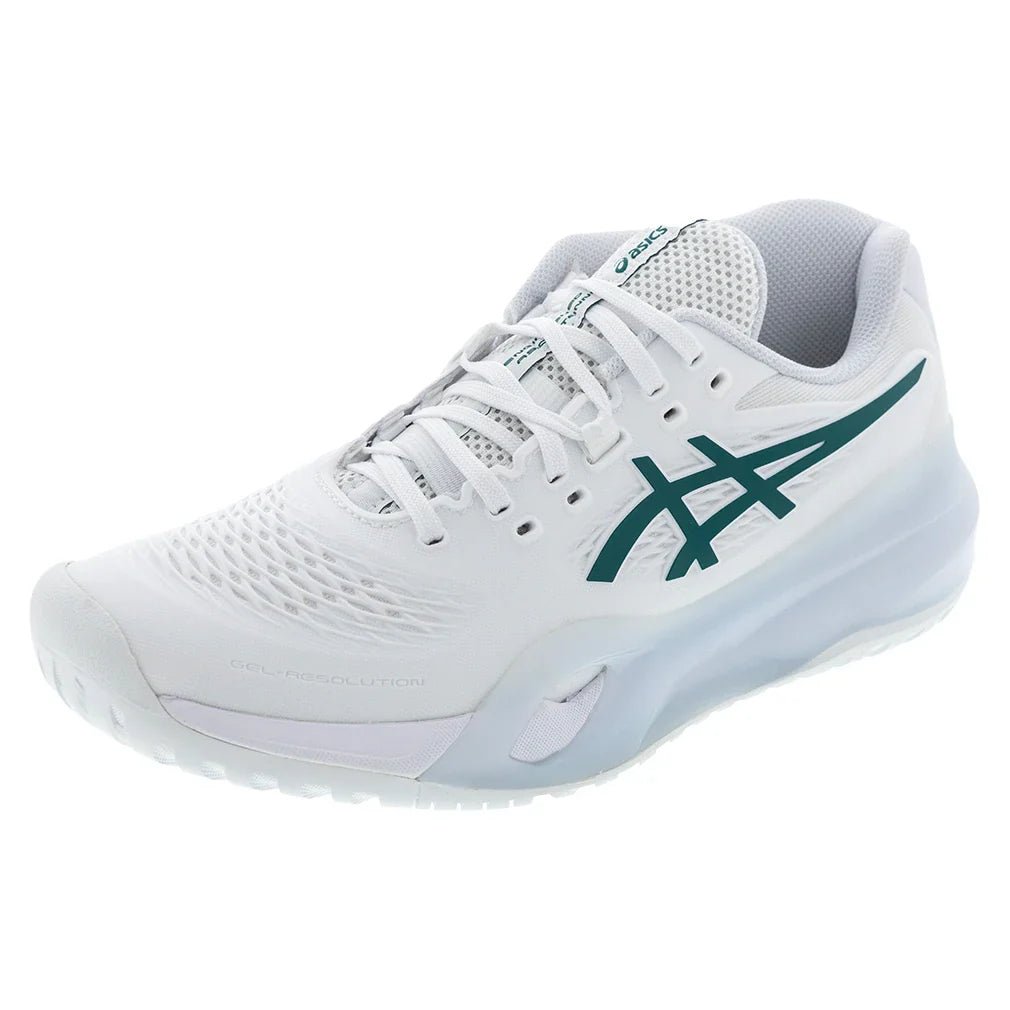 Women's GEL - Resolution X Tennis Shoes White and Pitch Green - Bell Racket Store