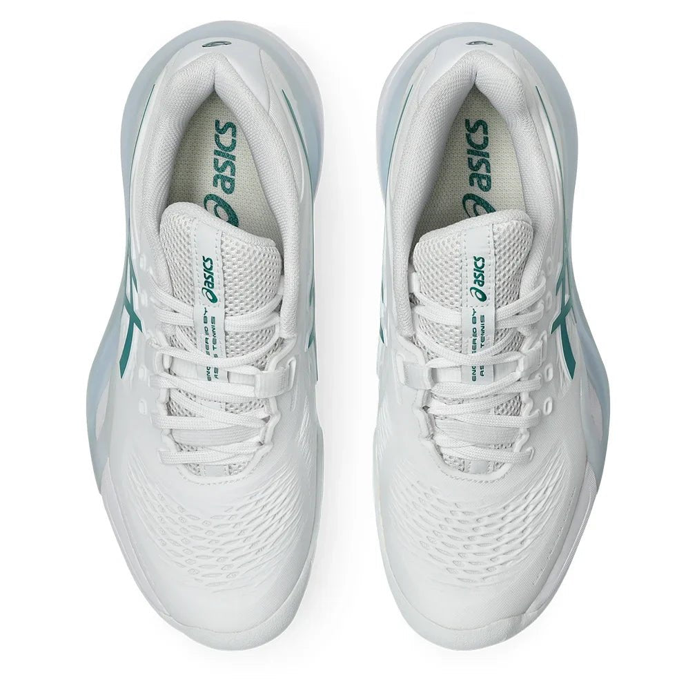 Women's GEL - Resolution X Tennis Shoes White and Pitch Green - Bell Racket Store