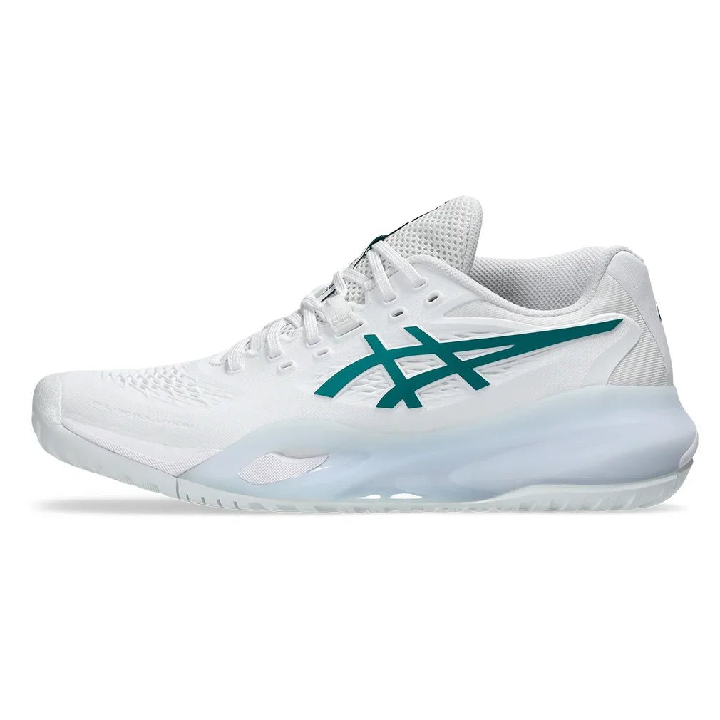 Women's GEL - Resolution X Tennis Shoes White and Pitch Green - Bell Racket Store