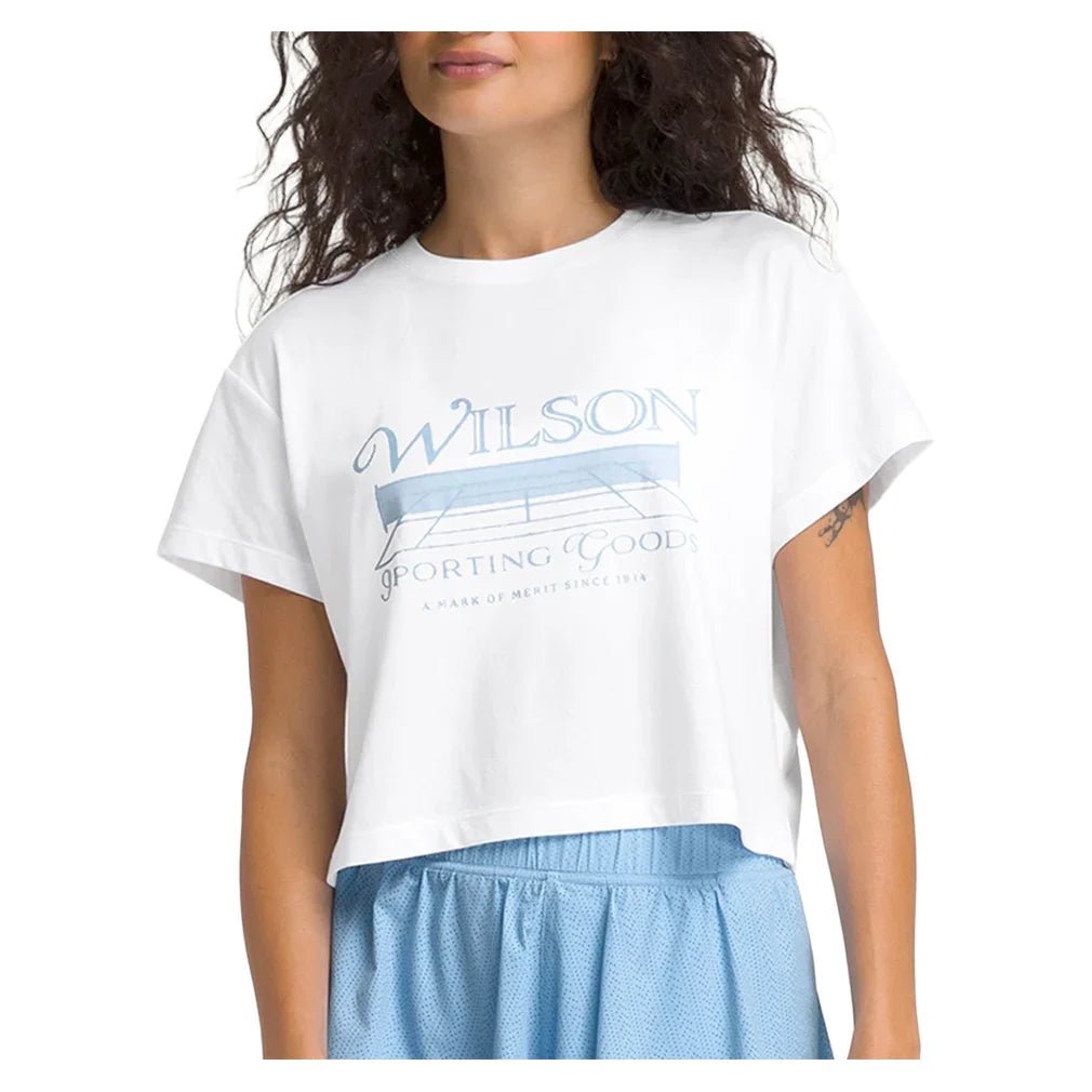 Women's Harper Crop Tennis Tee Bright White - Bell Racket Store