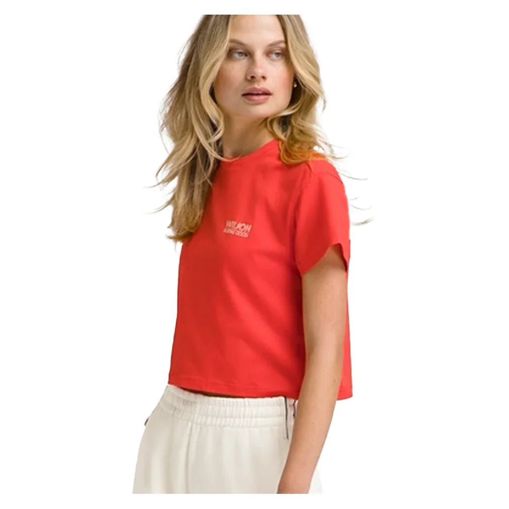 Women's Harper Crop Tennis Tee Infrared - Bell Racket Store