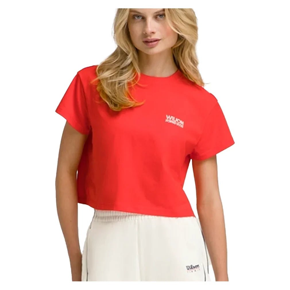 Women's Harper Crop Tennis Tee Infrared - Bell Racket Store