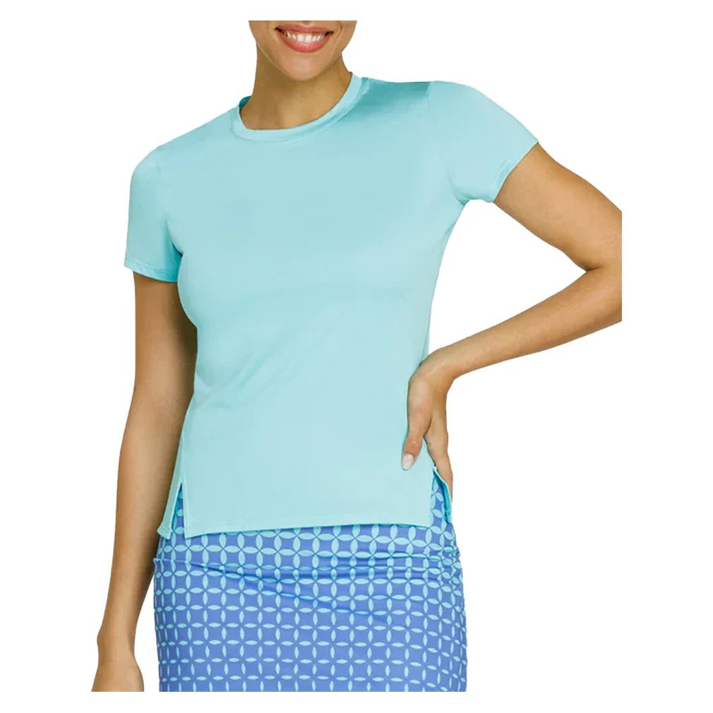 Women's Hawthorne Short Sleeve Tennis Top Aqua Sky - Bell Racket Store