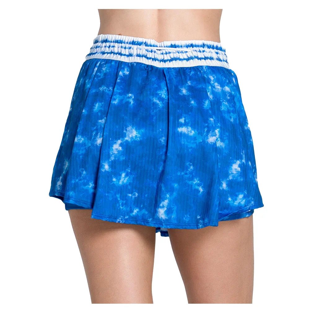 Women's High Waist Shibori Stripe 13.5 Inch Tennis Skort Royal - Bell Racket Store