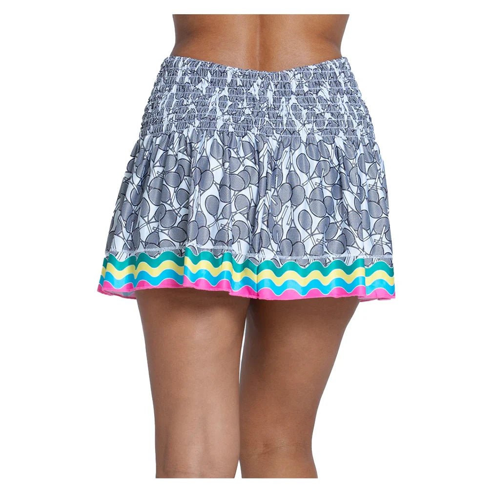 Women's Hippy Smocked 14 Inch Tennis Skort Multicolor - Bell Racket Store