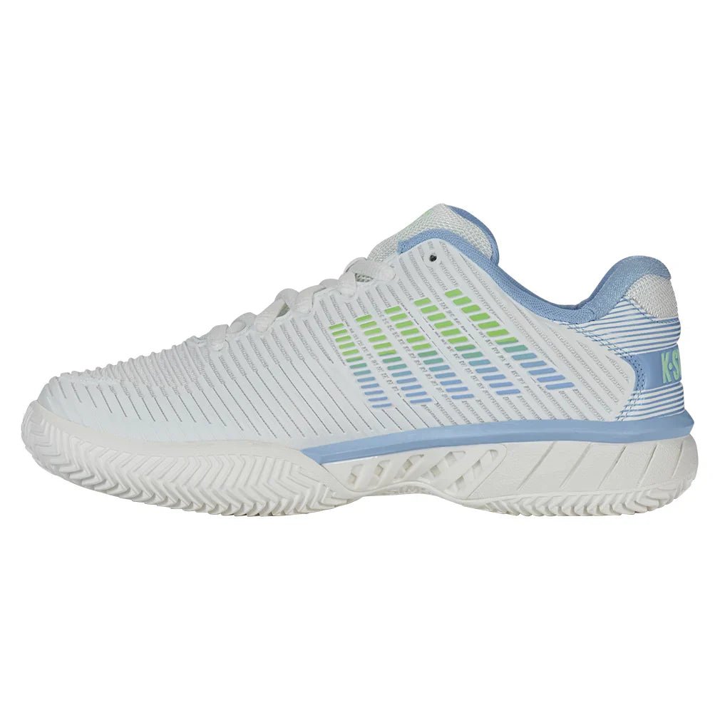 Women's Hypercourt Express 2 Clay Tennis Shoes Lucent White and Dutch Canal - Bell Racket Store