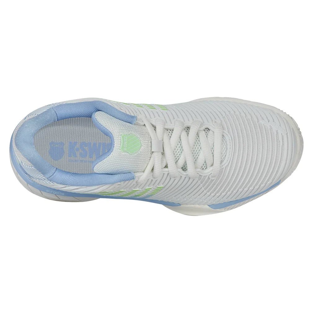 Women's Hypercourt Express 2 Clay Tennis Shoes Lucent White and Dutch Canal - Bell Racket Store