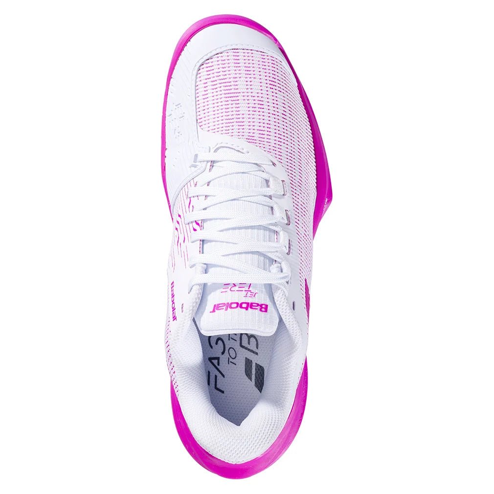 Womens Jet Tere 2 All Court Tennis Shoes White and Fandango Pink - Bell Racket Store