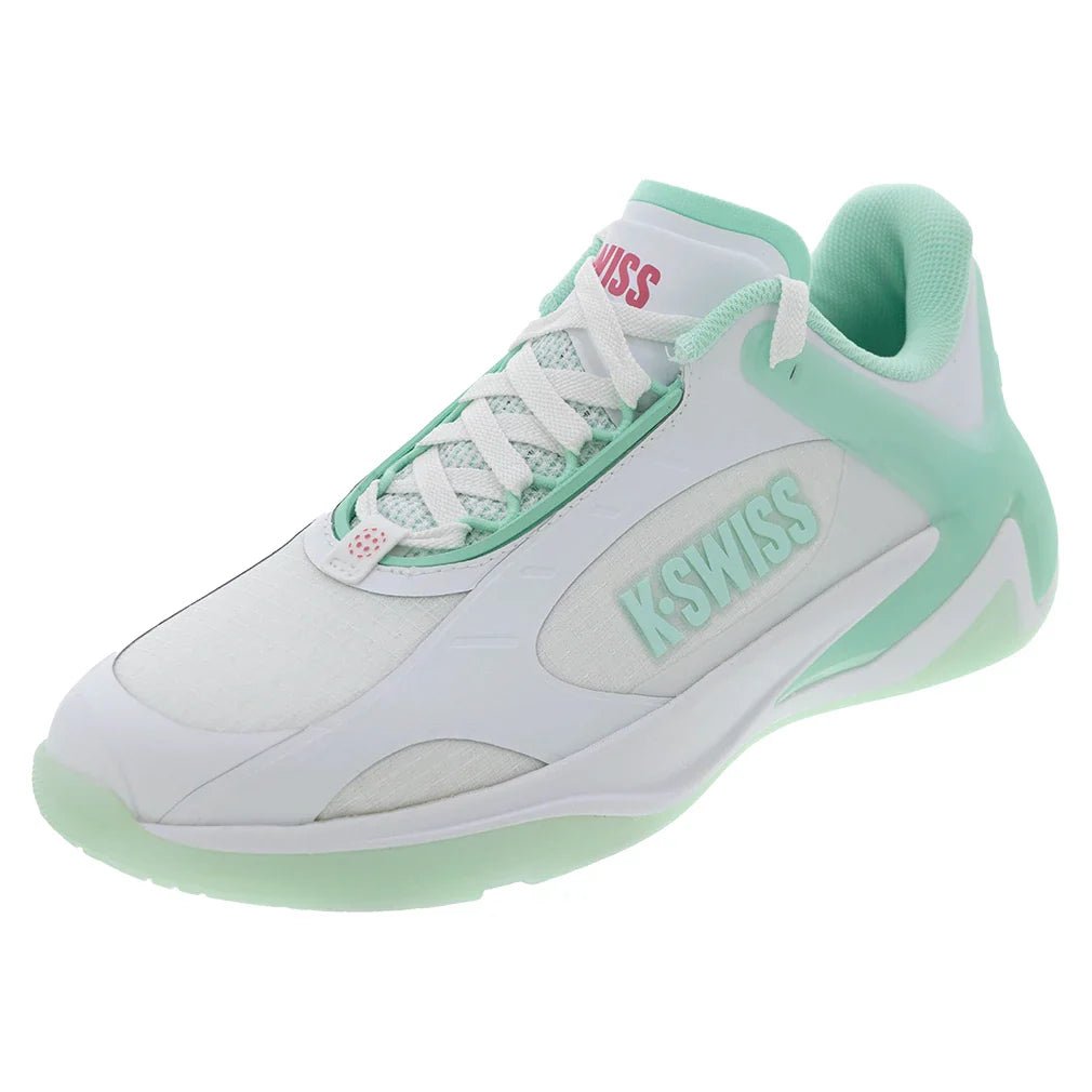 Women's K - Frame Pickleball Shoes White and Neon Mint - Bell Racket Store