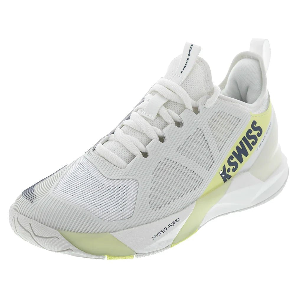 Women's K - Frame Speed Tennis Shoes Blanc de Blanc and Luminary Green - Bell Racket Store