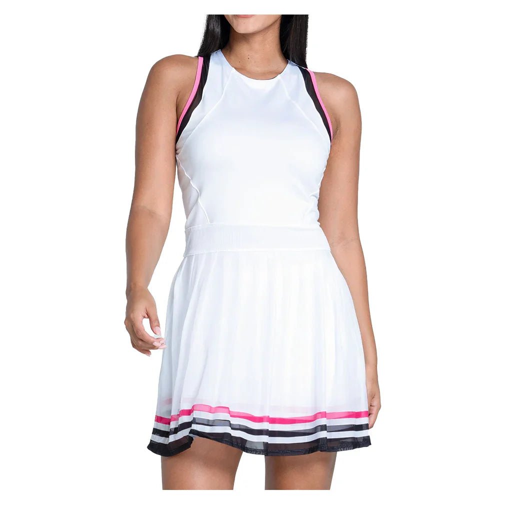 Women's Kinetic Energy Tennis Dress White and Black - Bell Racket Store