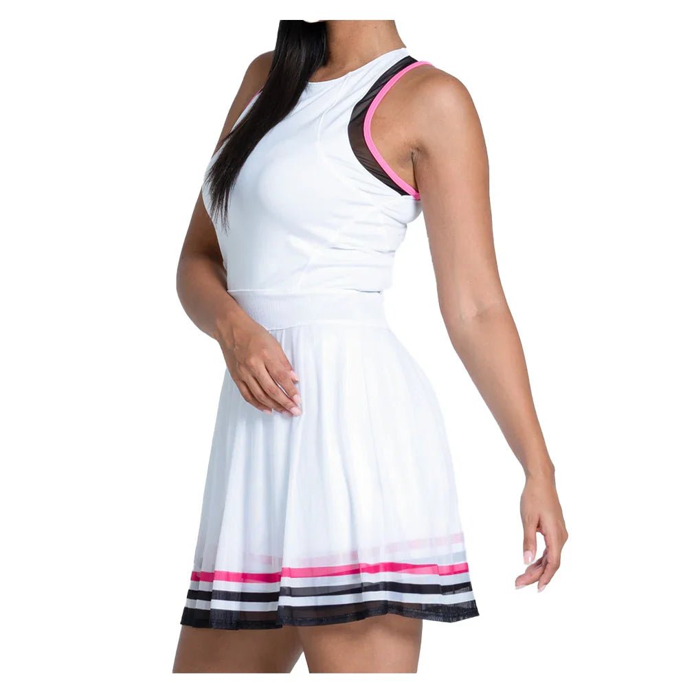 Women's Kinetic Energy Tennis Dress White and Black - Bell Racket Store
