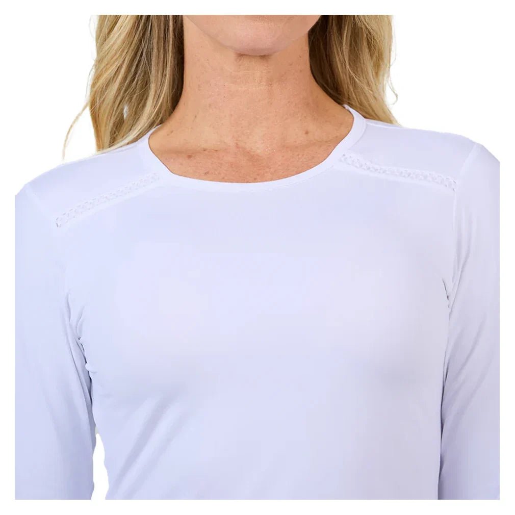 Women's Long Sleeve Tennis Top White - Bell Racket Store