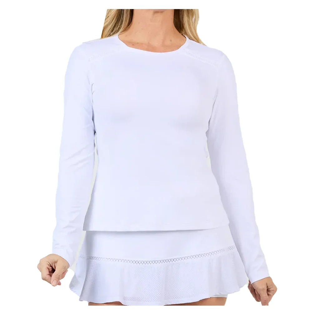 Women's Long Sleeve Tennis Top White - Bell Racket Store