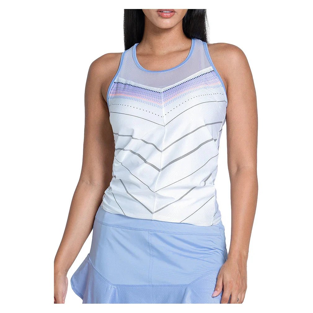 Women's Love Tie Back Tennis Tank Baby Lavender - Bell Racket Store