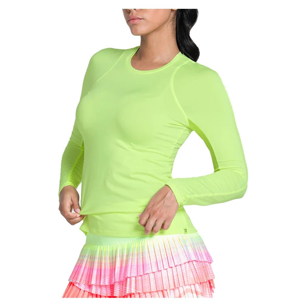 Women's LUV Breeze Long Sleeve Tennis Top Lemon Frost - Bell Racket Store