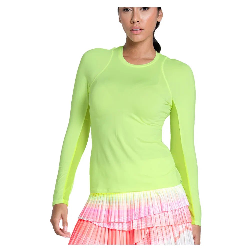 Women's LUV Breeze Long Sleeve Tennis Top Lemon Frost - Bell Racket Store