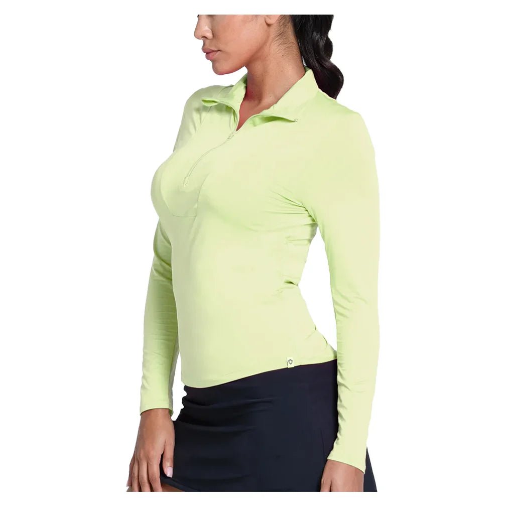 Women's LUV Free Play Zip Long Sleeve Tennis Top Lemon Frost - Bell Racket Store