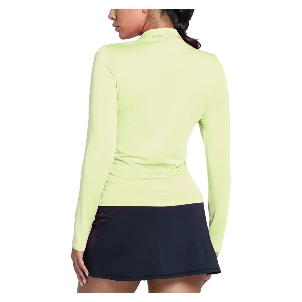 Women's LUV Free Play Zip Long Sleeve Tennis Top Lemon Frost - Bell Racket Store