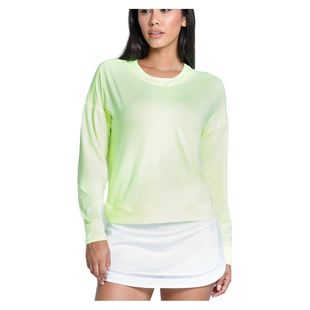 Women's LUV Hype Long Sleeve Tennis Top Lemon Frost - Bell Racket Store