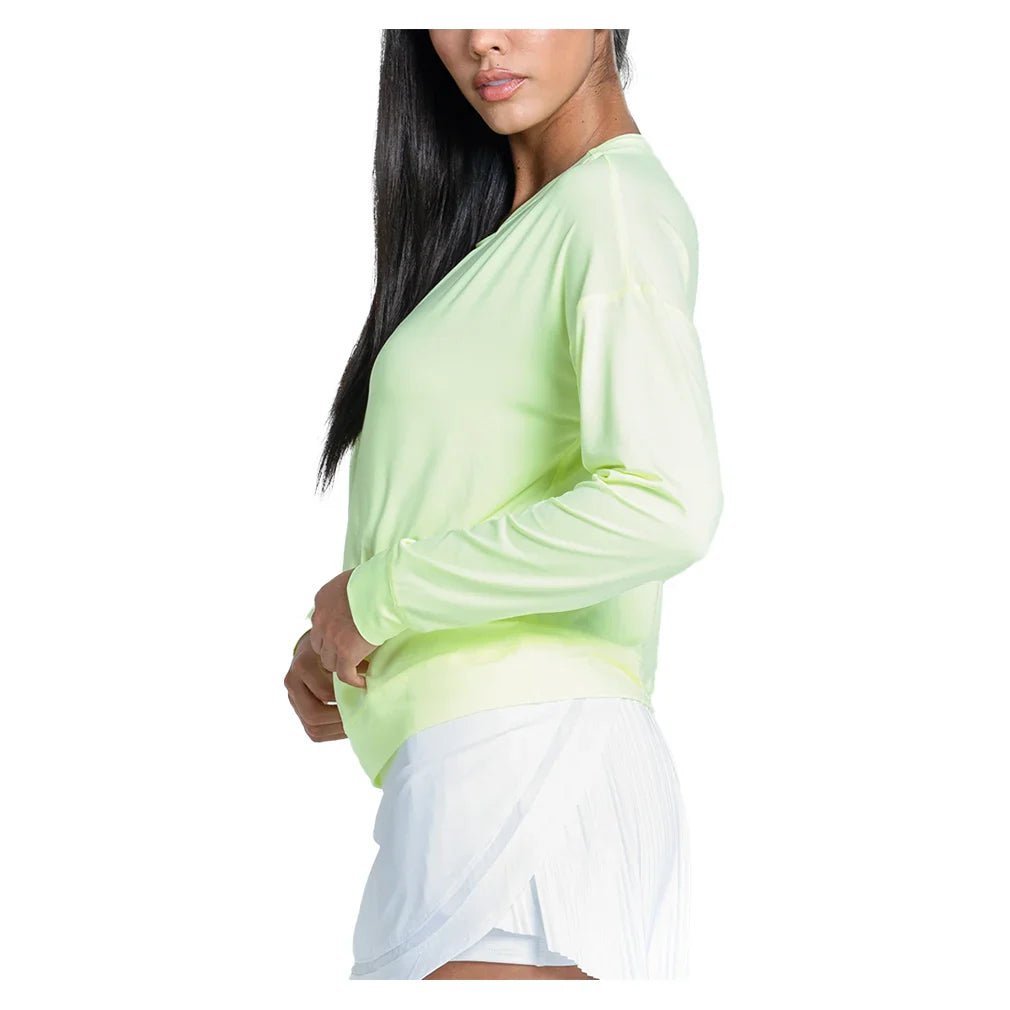Women's LUV Hype Long Sleeve Tennis Top Lemon Frost - Bell Racket Store
