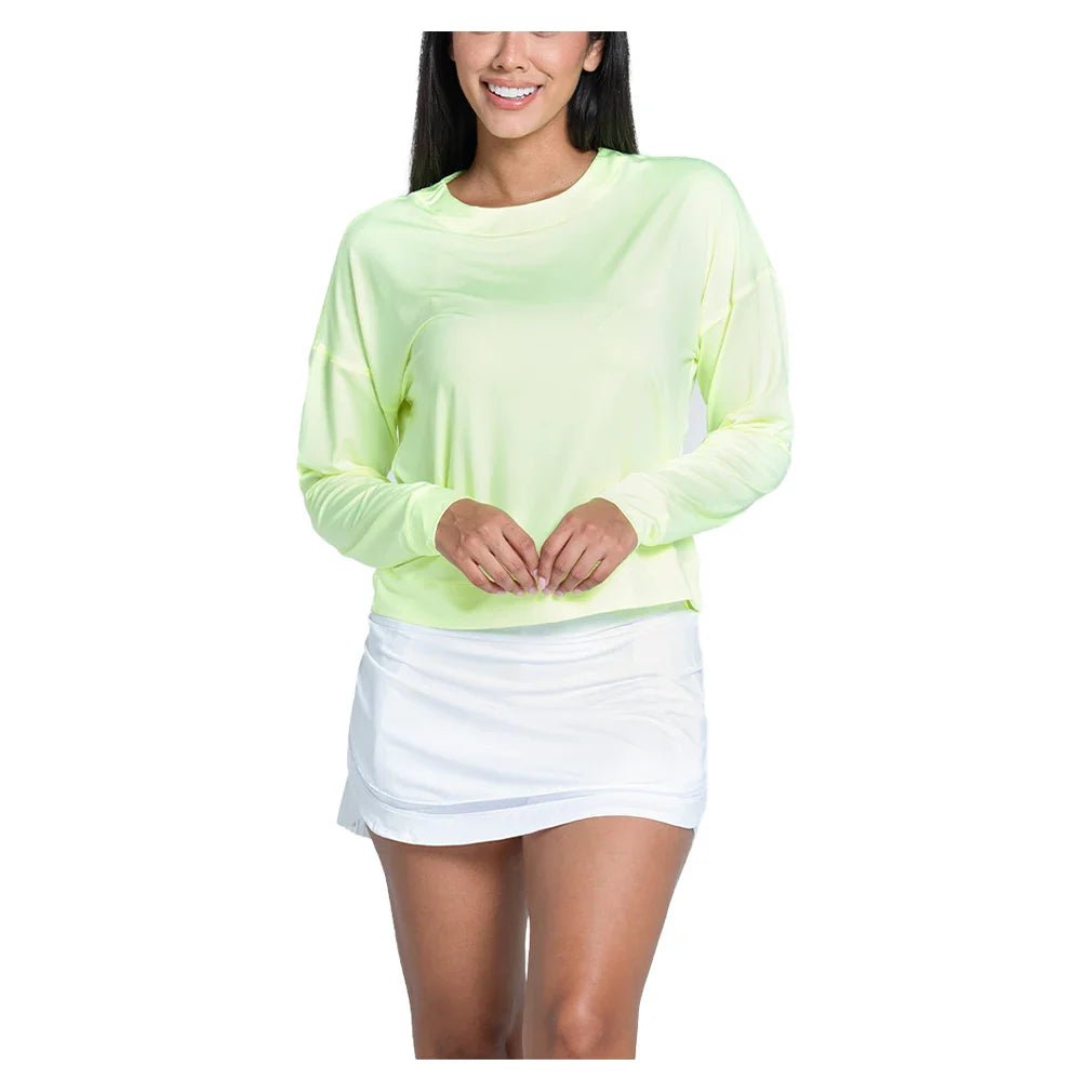 Women's LUV Hype Long Sleeve Tennis Top Lemon Frost - Bell Racket Store