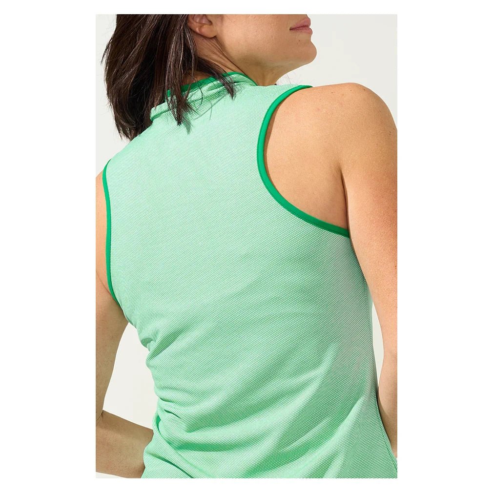 Women's Mock Neck Tennis Tank Geo Wave - Bell Racket Store